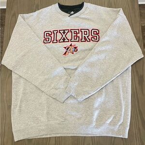 Vintage Philadelphia 76ers Sixers Stitch Mens XL Heavyweight Crewneck Sweatshirt